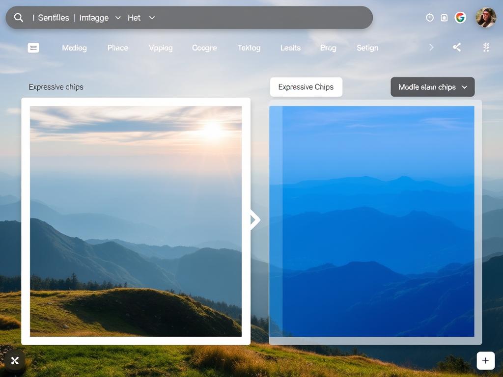 Google's ImageFX interface showing AI-generated images with expressive chips feature Google's ImageFX interface showing AI-generated images with expressive chips feature