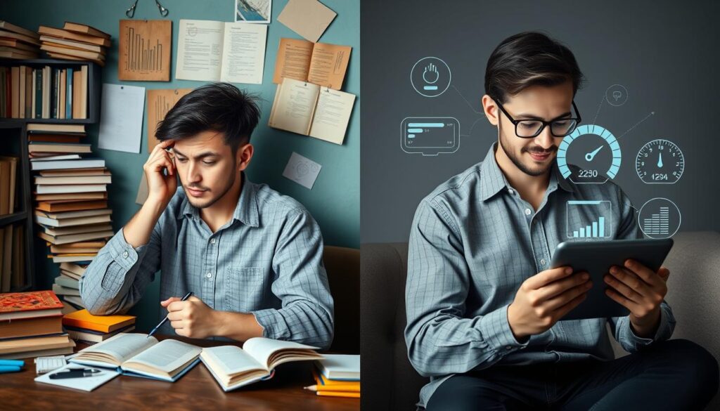 Person implementing advanced AI learning strategies with visible results Person implementing advanced AI learning strategies with visible results