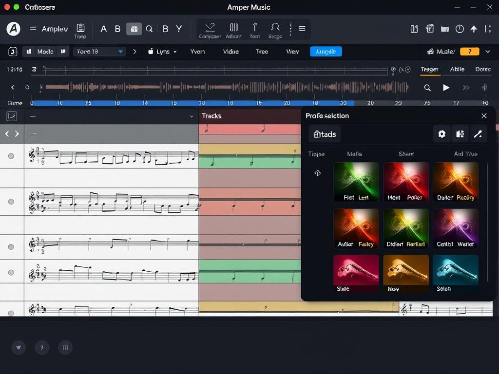 Amper Music AI composer interface